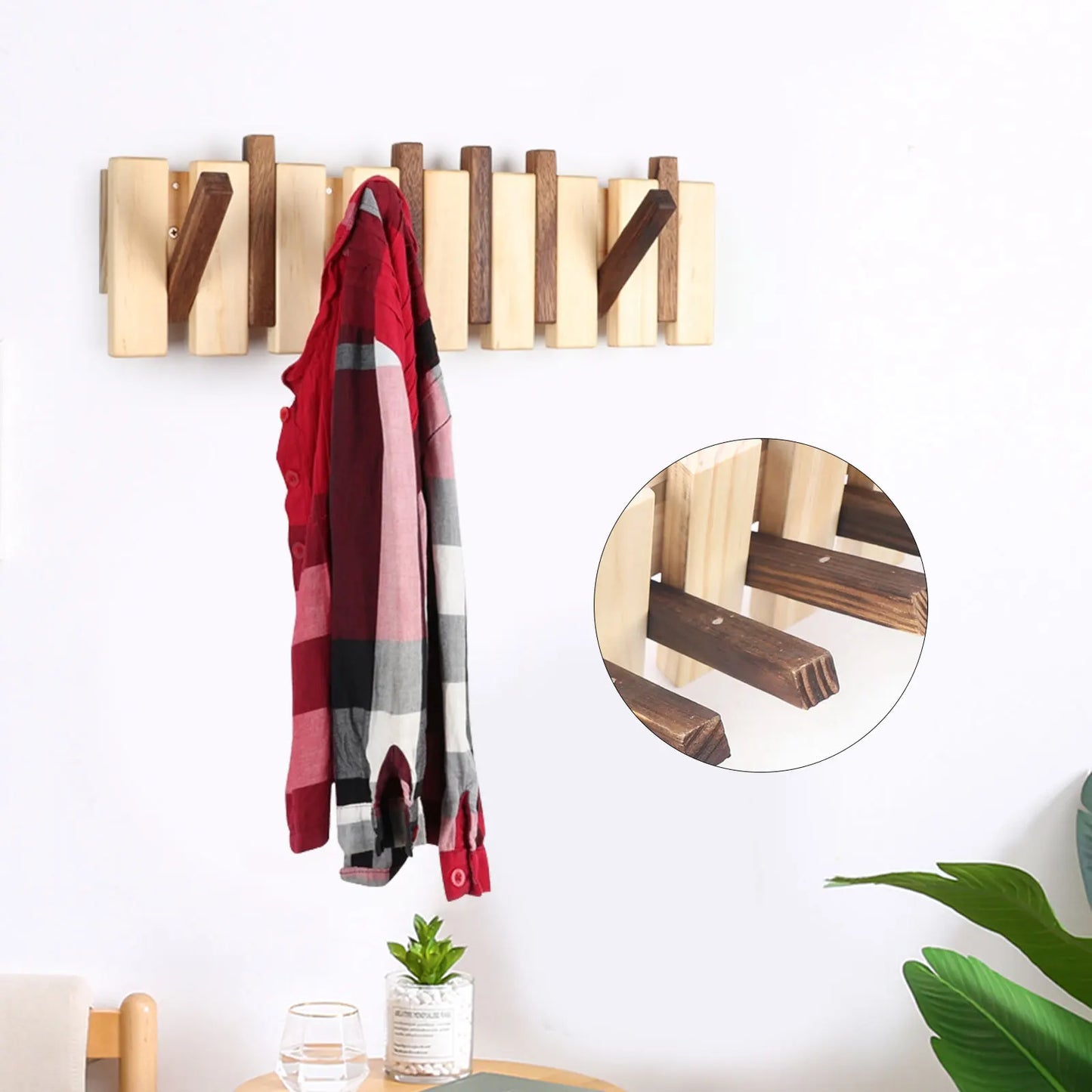 Wooden Wall Coat Rack