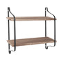Wall Mounted Rustic 2-Tier Wood Shelves