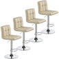 Set of 2 Adjustable PU Leather Swivel Barstools