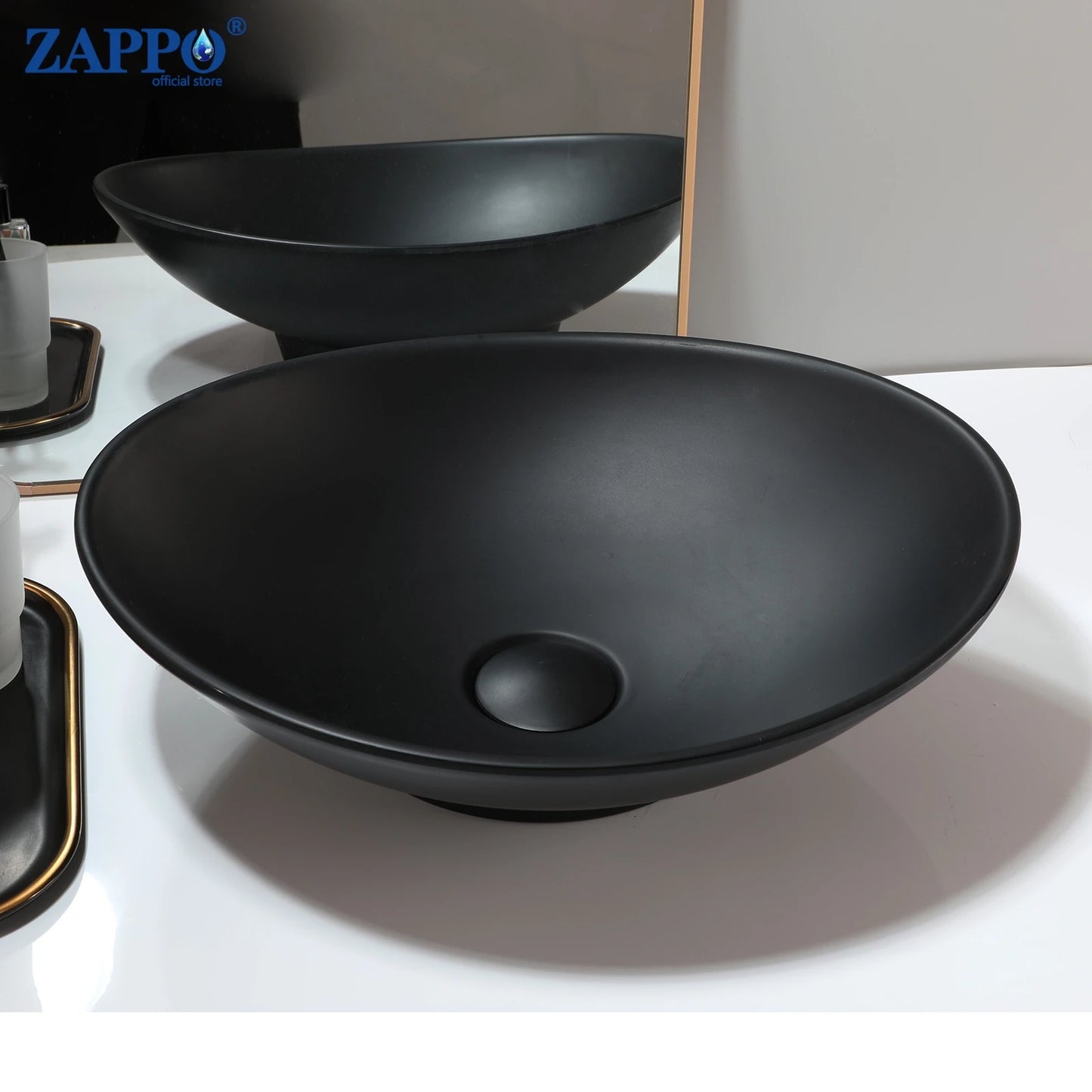 Bathroom Vessel Stone Resin Above Counter Sink