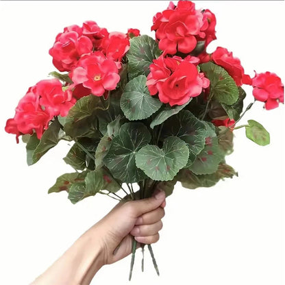 2 Pcs 12.6inch Faux Geraniums