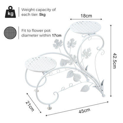 2PCS Rustproof Metal Plant Stand