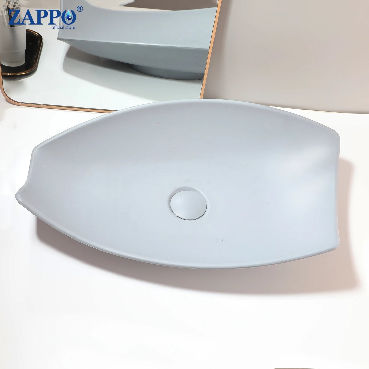 Bathroom Vessel Stone Resin Above Counter Sink