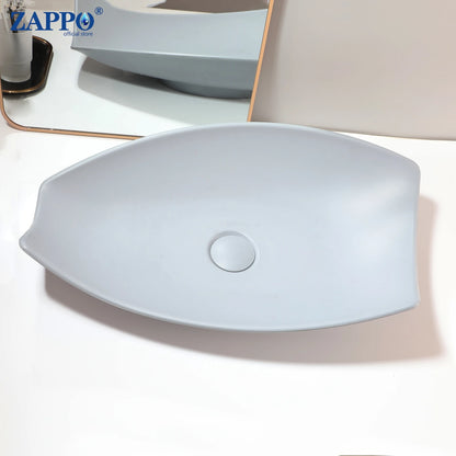 Bathroom Vessel Stone Resin Above Counter Sink
