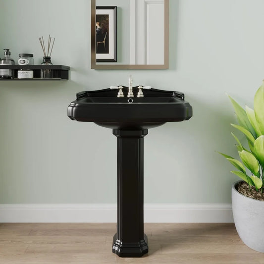 23" x 19" Pedestal Sink, Ceramic