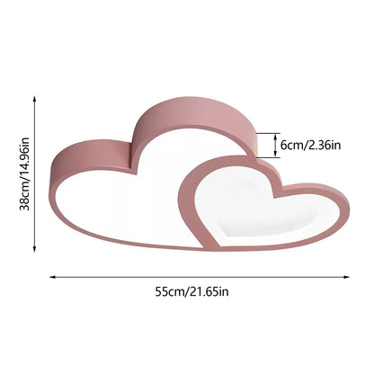 Modern LED acrylic heart-shaped ceiling light