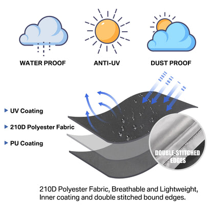 Waterproof 210D Umbrella Cover with Zip Closure