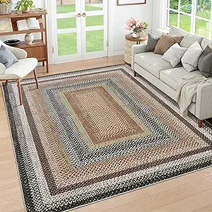 8x10 Braided Non Slip Area Rug