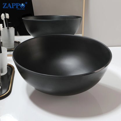 Bathroom Vessel Stone Resin Above Counter Sink