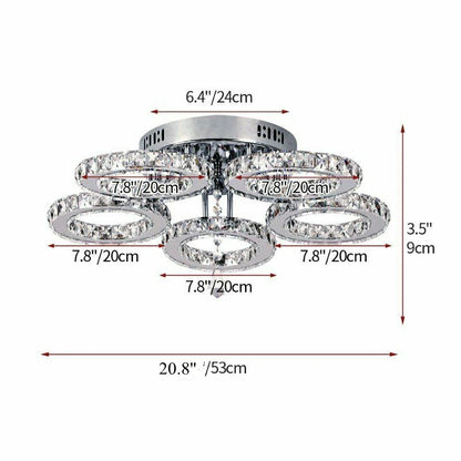 Crystal Led Ceiling Lamp With Remote Control
