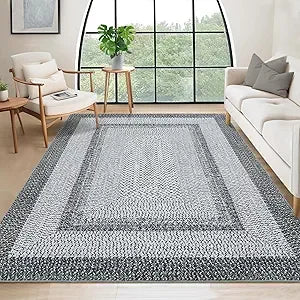 8x10 Braided Non Slip Area Rug