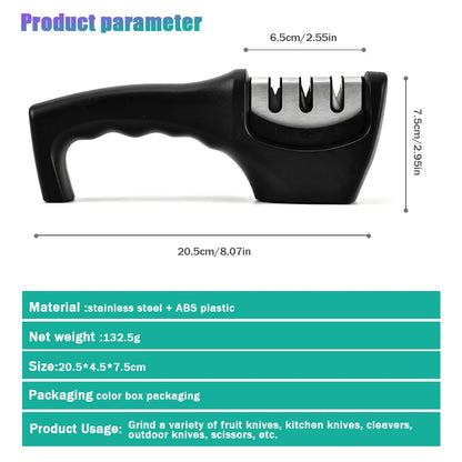 Knife Sharpener Handheld Multi-function With Non-slip Base