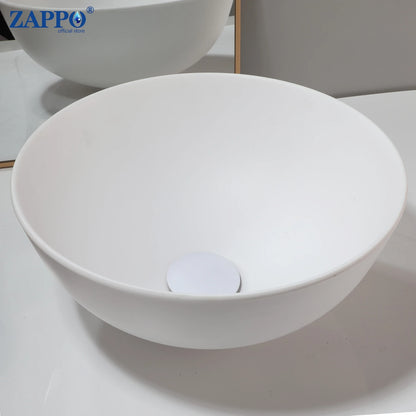 Bathroom Vessel Stone Resin Above Counter Sink