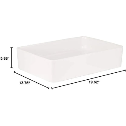 20" Fireclay Vessel Bathroom Sink - White
