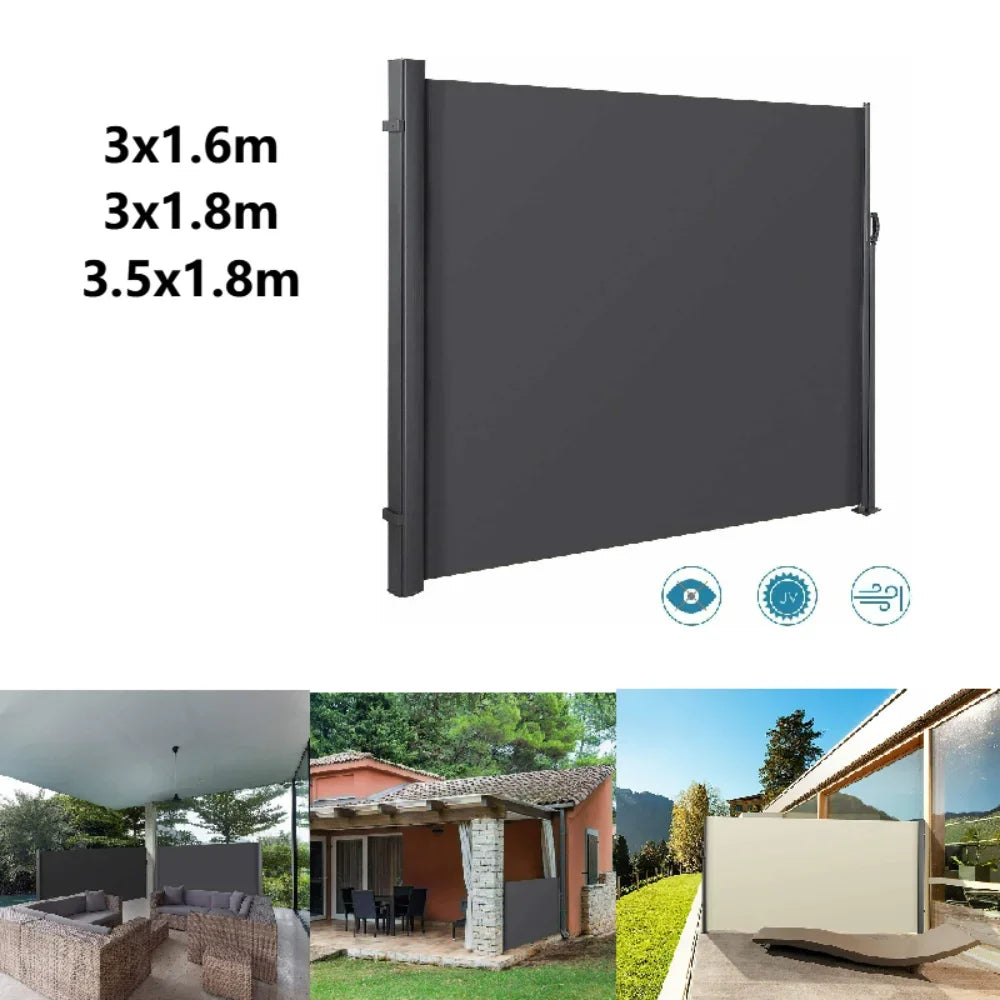 Retractable Outdoor Water Repellent Side Awning