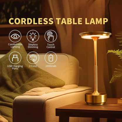 2PCS Rechargeable Wireless, USB-C, Desk Lamp