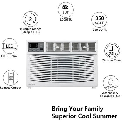 8000 BTU Air Conditioner Window Unit