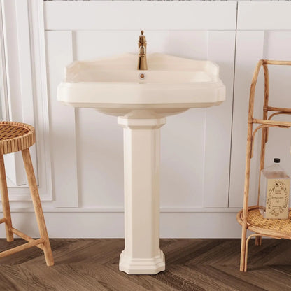 23" x 19" Pedestal Sink, Ceramic
