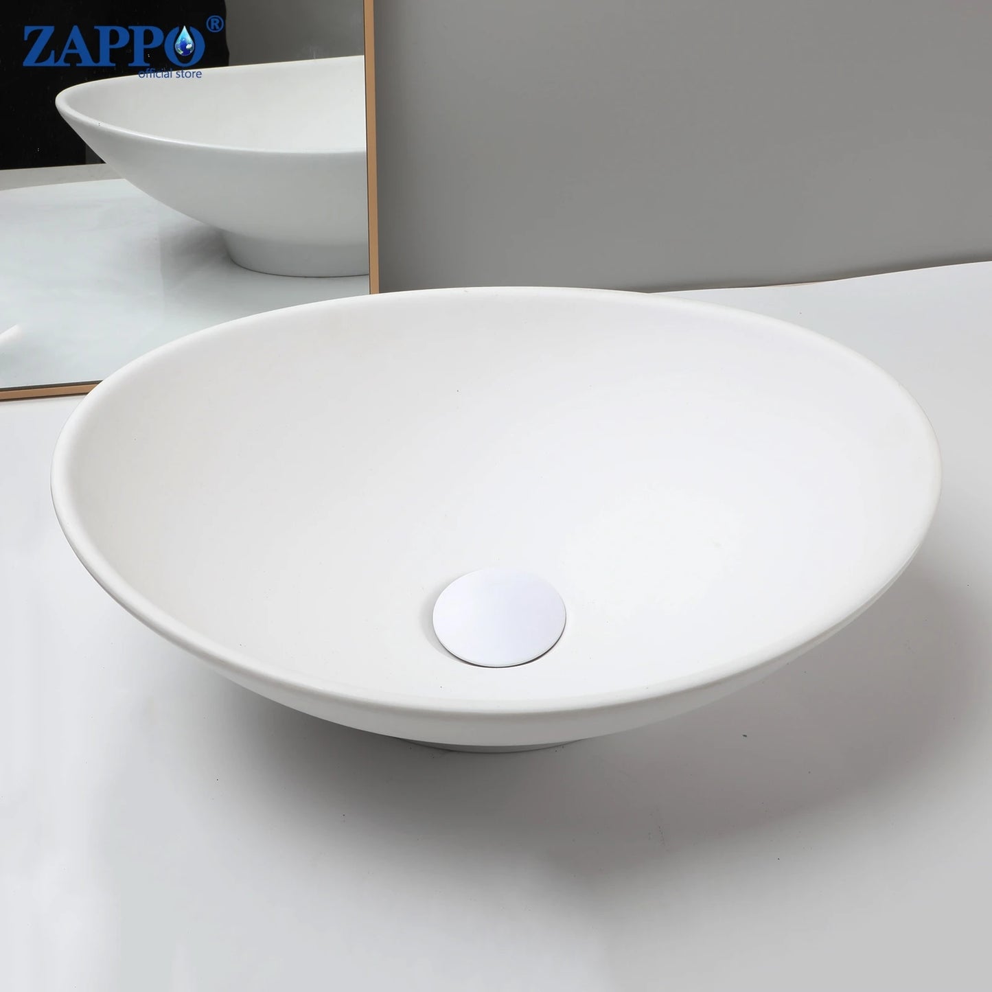 Bathroom Vessel Stone Resin Above Counter Sink