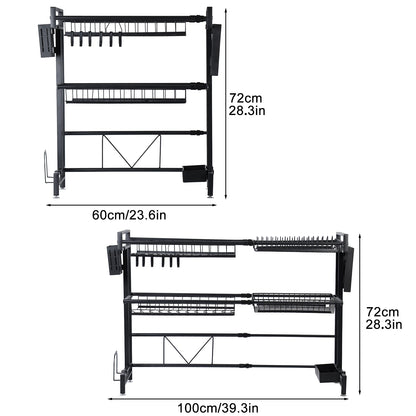 2 Tier Above Sink Adjustable Draining Rack