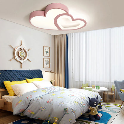 Modern LED acrylic heart-shaped ceiling light