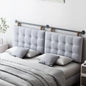 Headboard Wall Mounted Headboards for Bed with Linen Upholstery Hanging Headboard for Bedroom