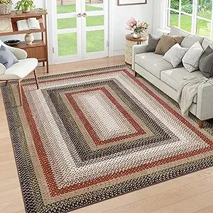 8x10 Braided Non Slip Area Rug