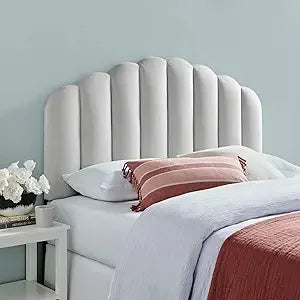 Channel Tufted Velvet Upholstered Full/Queen Headboard