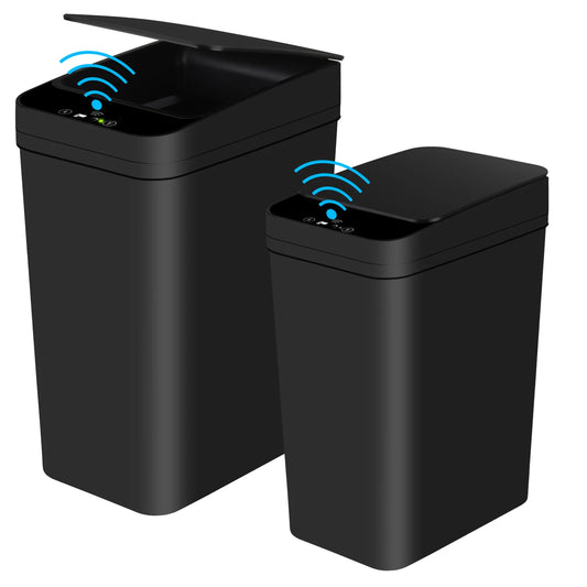 2 Pack 12L & 18L Touchless Motion Sensor Trash Can