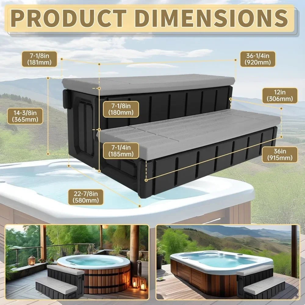 Spa / Hot Tub / Pool Nonslip Step with Storage