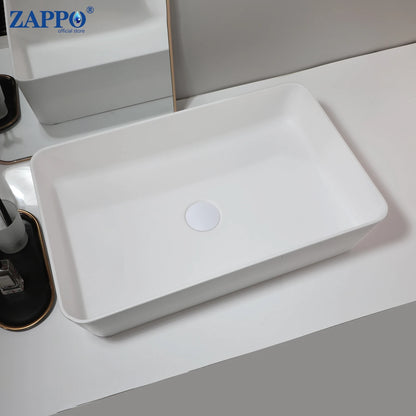 Bathroom Vessel Stone Resin Above Counter Sink