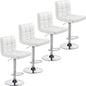 Set of 2 Adjustable PU Leather Swivel Barstools