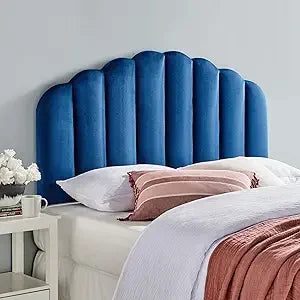 Channel Tufted Velvet Upholstered Full/Queen Headboard