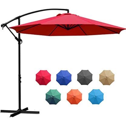 10Ft Offset Umbrella Beach Fabric Sunshade