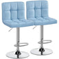 Set of 2 Adjustable PU Leather Swivel Barstools