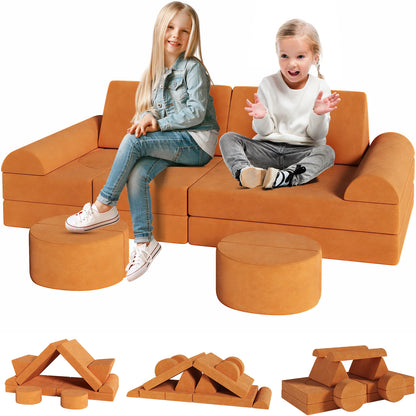 Modular Kids Play Couch Convertible Foam & Floor Cushion