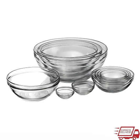 10 Piece Glass Mixing Bowl Set