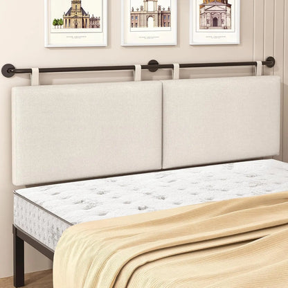 Headboard Wall Mounted Headboards for Bed with Linen Upholstery Hanging Headboard for Bedroom