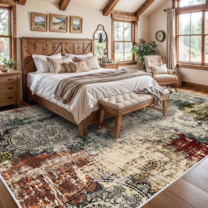 10x14 Living Room Area Rug - Modern Abstract for Bedroom