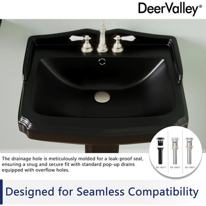 23" x 19" Pedestal Sink, Ceramic
