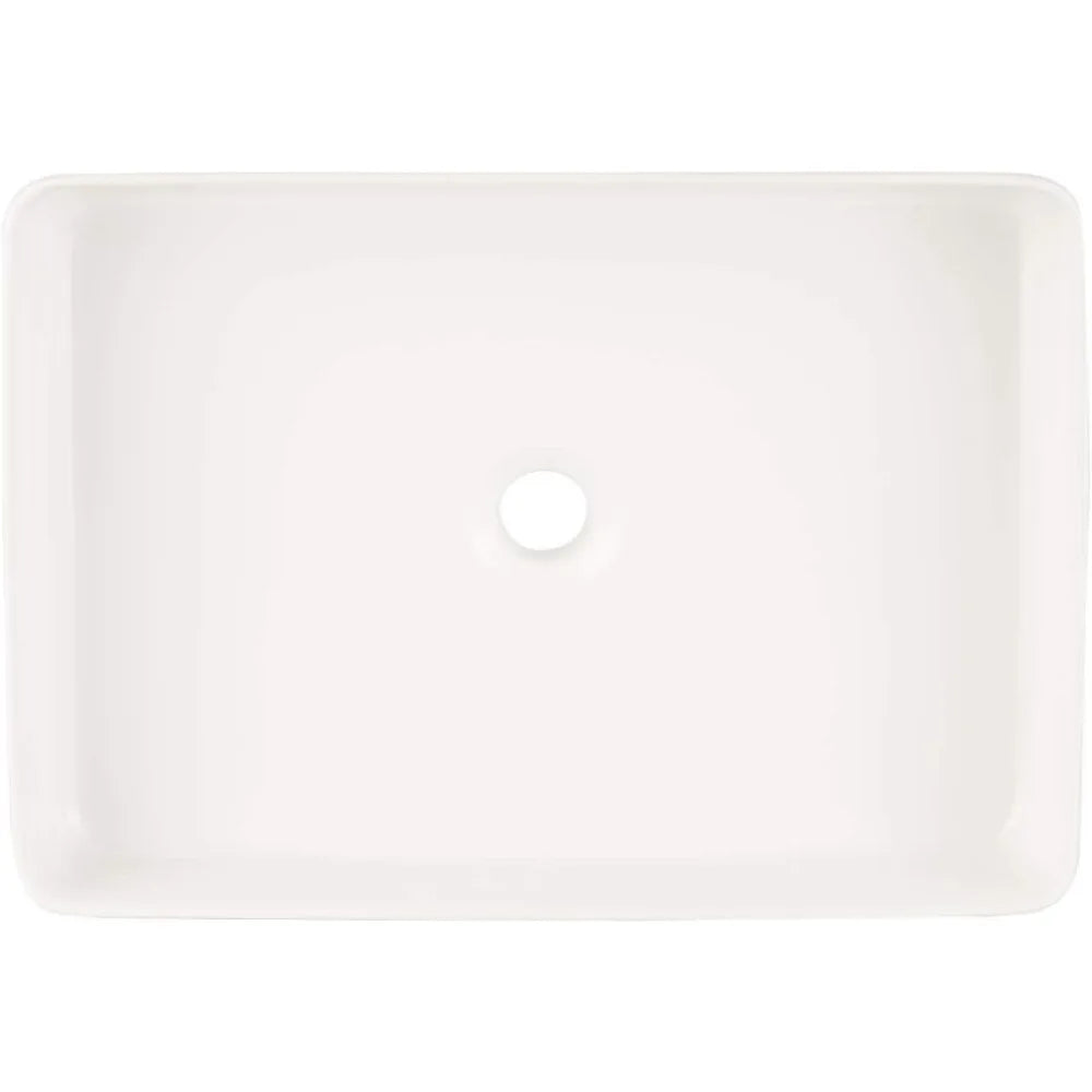 20" Fireclay Vessel Bathroom Sink - White