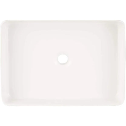 20" Fireclay Vessel Bathroom Sink - White