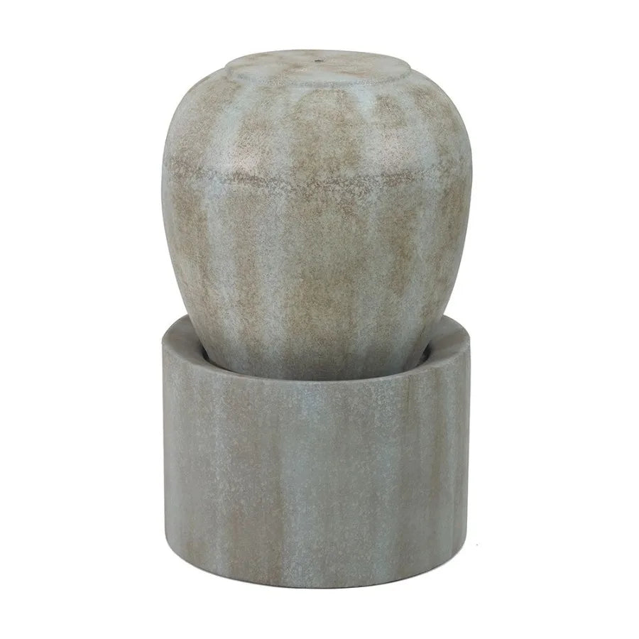Outdoor Cement Fountain Antique Blue