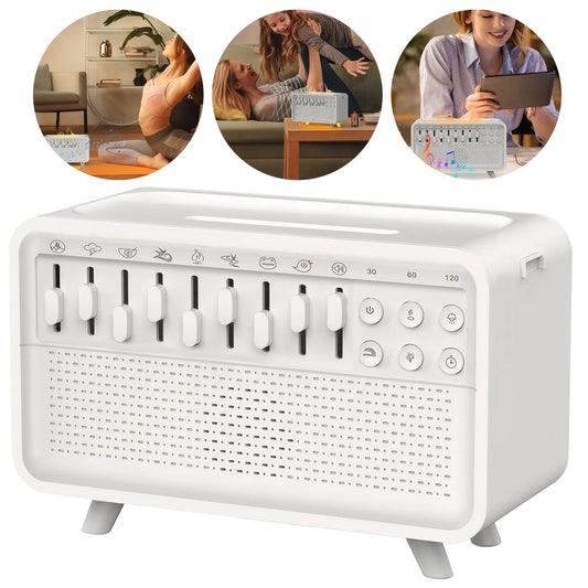 LED Sleep Sound Machine with 8 Nature Sounds Portable