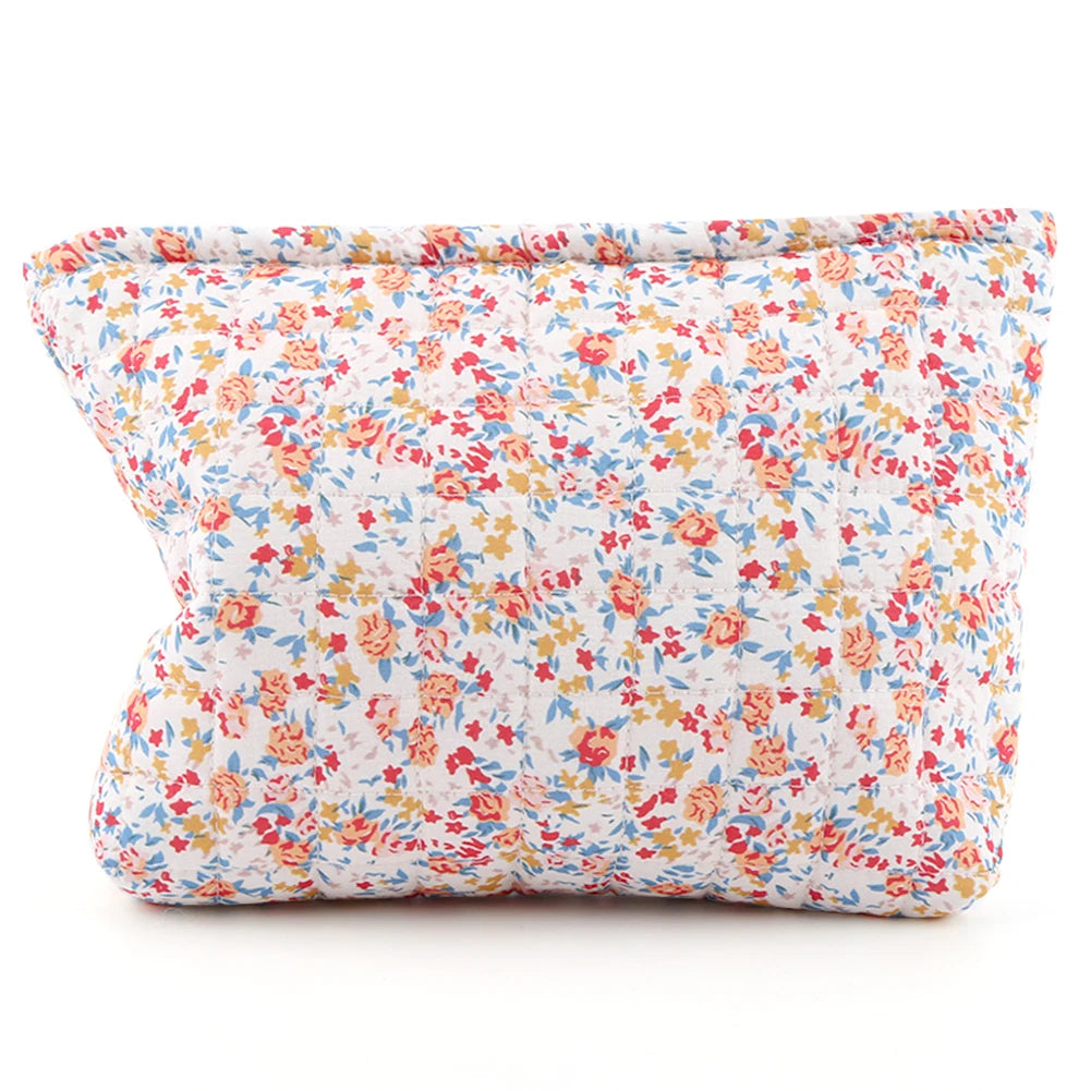 2Pcs Quilted Makeup Bag