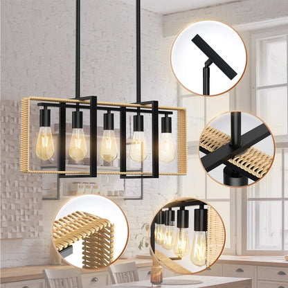 5 Light Celling Farmhouse Light Fixture