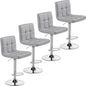 Set of 2 Adjustable PU Leather Swivel Barstools