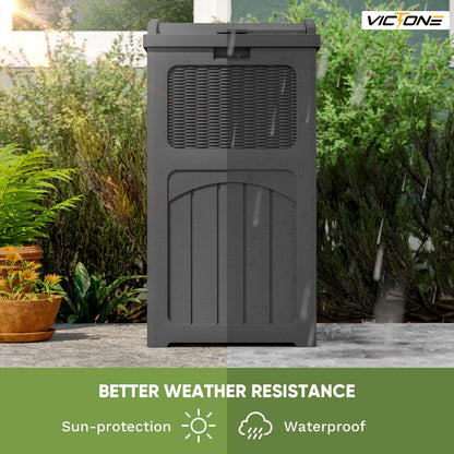 36 Gallon Hideaway Resin Outdoor Trash Can