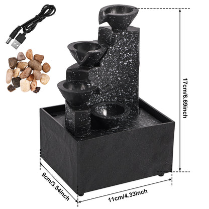 Art waterfall fountain desktop beautiful decoration