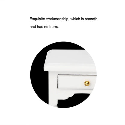 White Wood Bedside Table